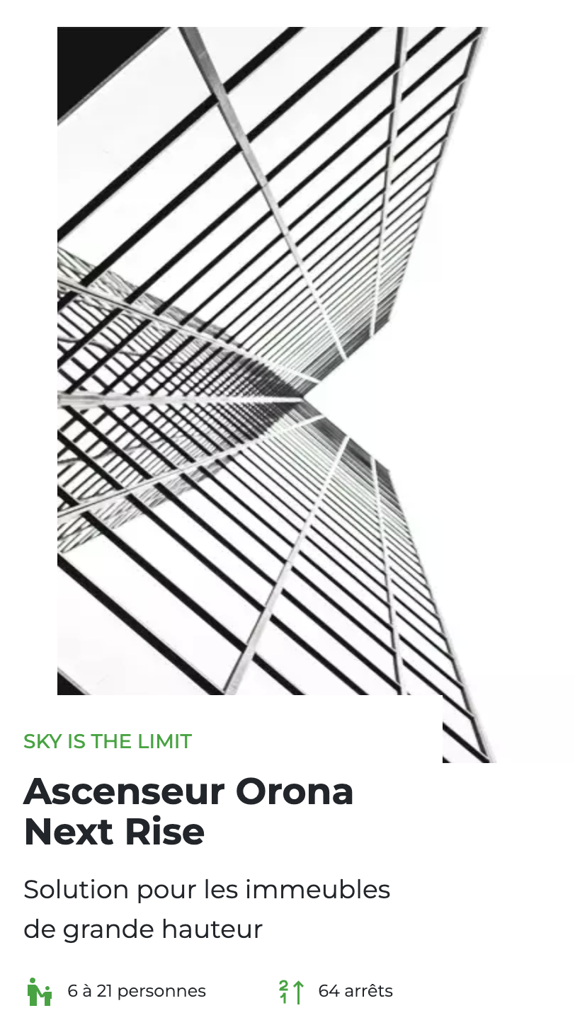 Ascenseur Orona Next Rise